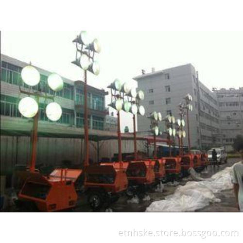 220V IP65 Portable Led Tower Light with Diesel Generator Ca